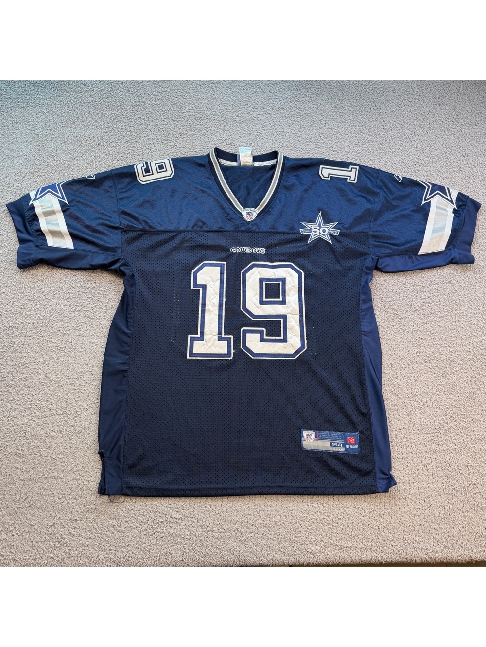 Dallas Cowboys Miles Austin #19 Reebok On Field 50th Anniversary Jersey 54 2XL